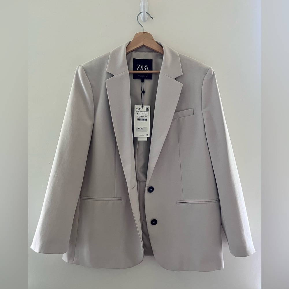 Zara Long Vented Oversized Blazer